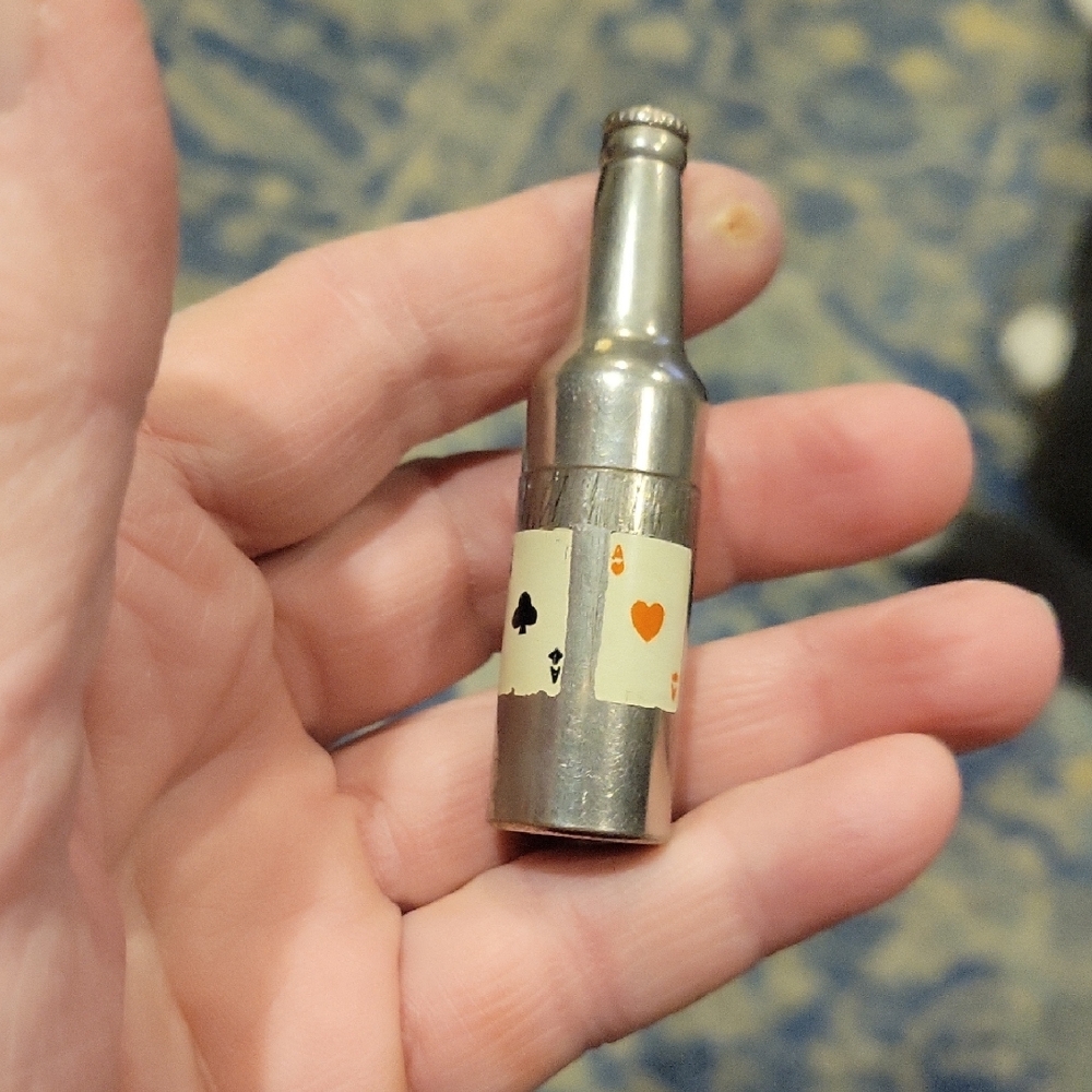 Kem "4 Aces" Antique 1940's Lighter,made In Detroitgreat Vintage Cond.